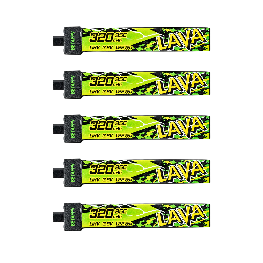 LAVA II 1S 320mAh 95C LiHV Baterijos (5 vnt.)