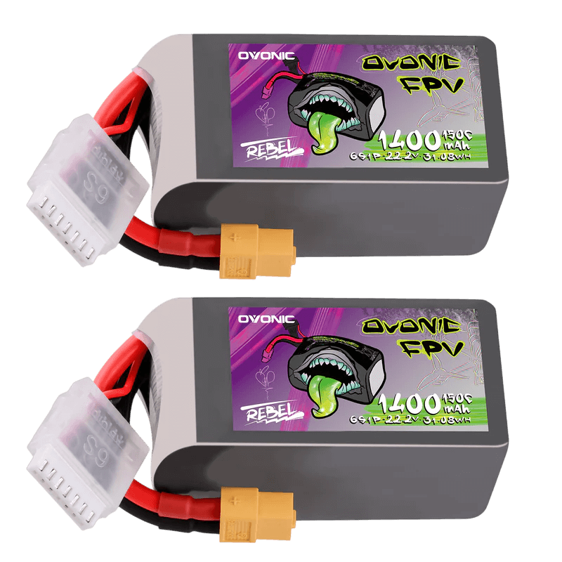 Ovonic Rebel 2.0 6S 22.2V 1400mAh 150C LiPo Akumuliatoriai (2 vnt.)