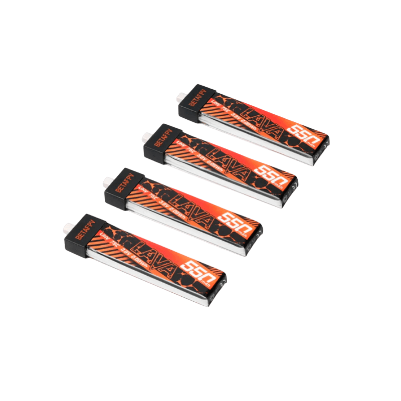 BETAFPV LAVA 1S 550mAh 75C LiHV Akumuliatoriai (4 vnt.)