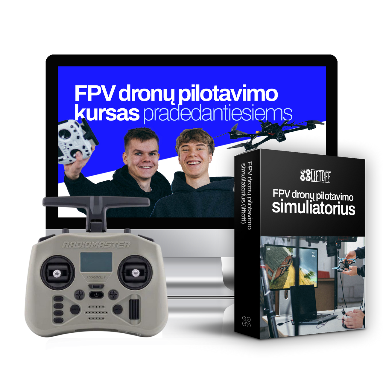 FPV dronų valdymo pradžiamokslis