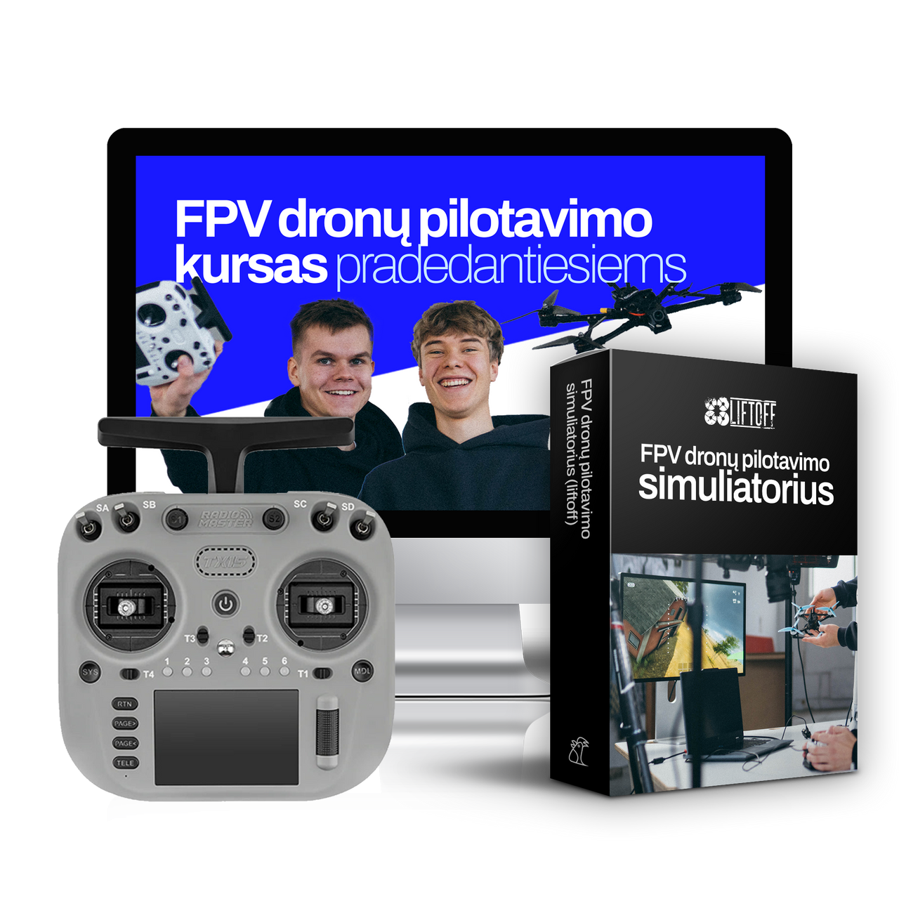 FPV dronų valdymo pradžiamokslis